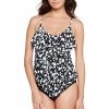 Women * | Original Magicsuit: Hot Spot Rita Triple Tiered Tankini Top Black/White