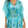 Clothing * | Attractive Bleu: Escape To The Beach Caftan Lagoon