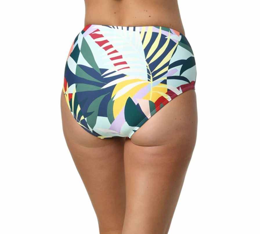 Women * | Exclusive Design Jantzen: Tropical Utopia Comfort Core Bottom Azure