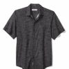 Men * | Original Tommy Bahama: Bahama Coast Tiles Shirt Black