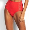 Women * | Online Store Seafolly: Petal Edge High Waist Bottom Chili