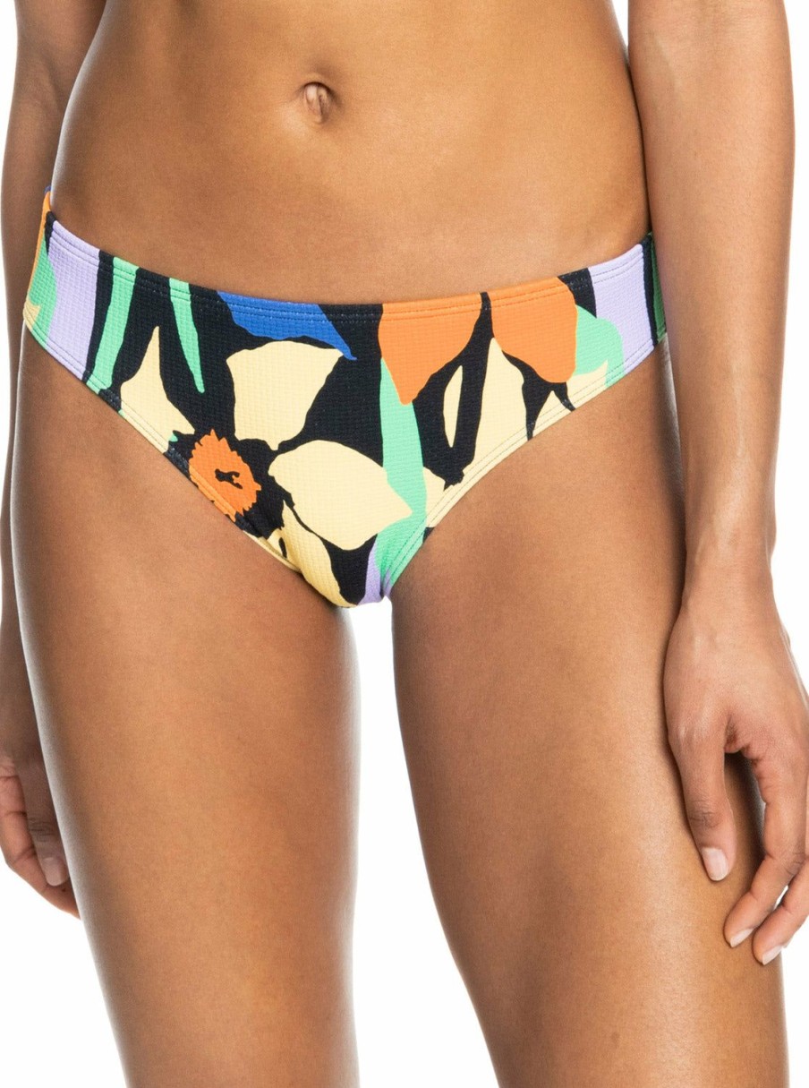 Women * | High Quality Roxy: Color Jam Hipster Bikini Bottom Black