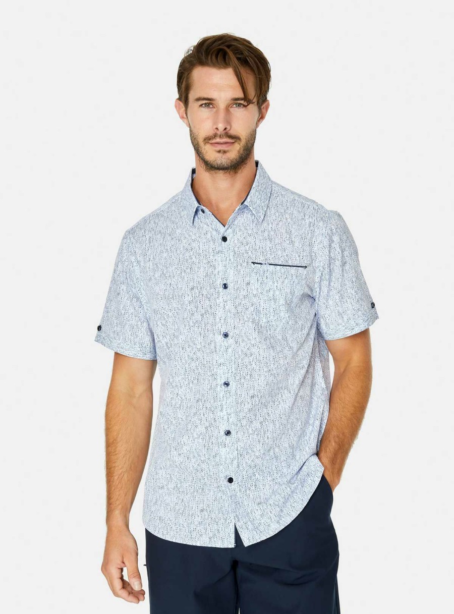 Men * | Special Offers 7 Diamonds: Tempest Short Sleeve Shirt White