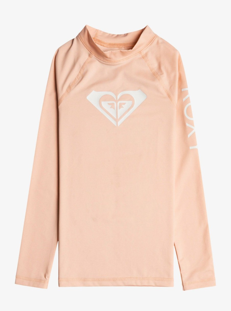 Kids * | Original Roxy: Girl'S Whole Hearted Long Sleeve Upf 50 Rashguard Mdr0