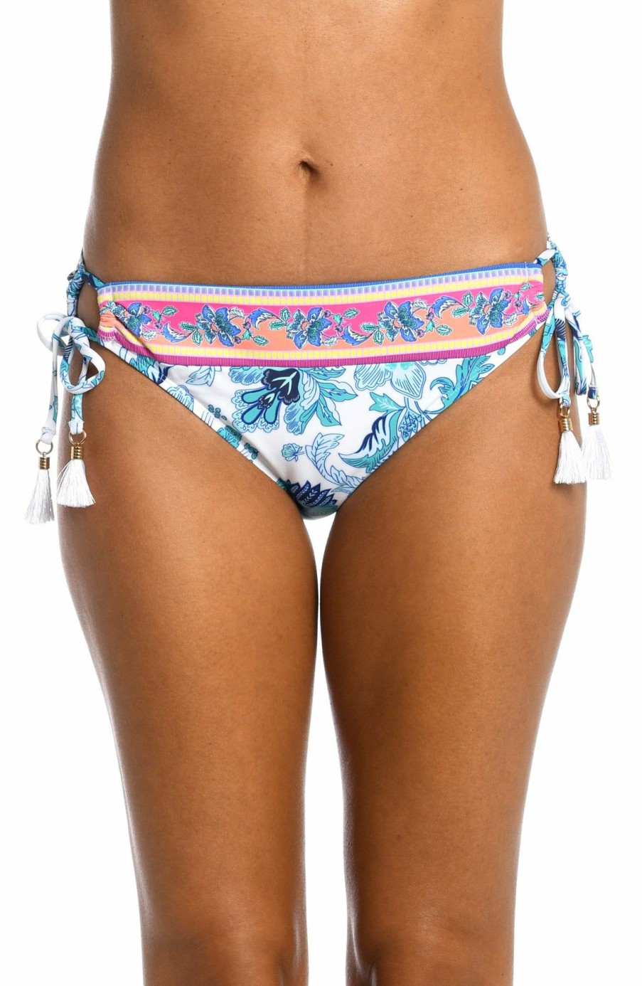 Women * | High Quality La Blanca: Santorini Sun Adustable Loop Hipster Bottom Emerald