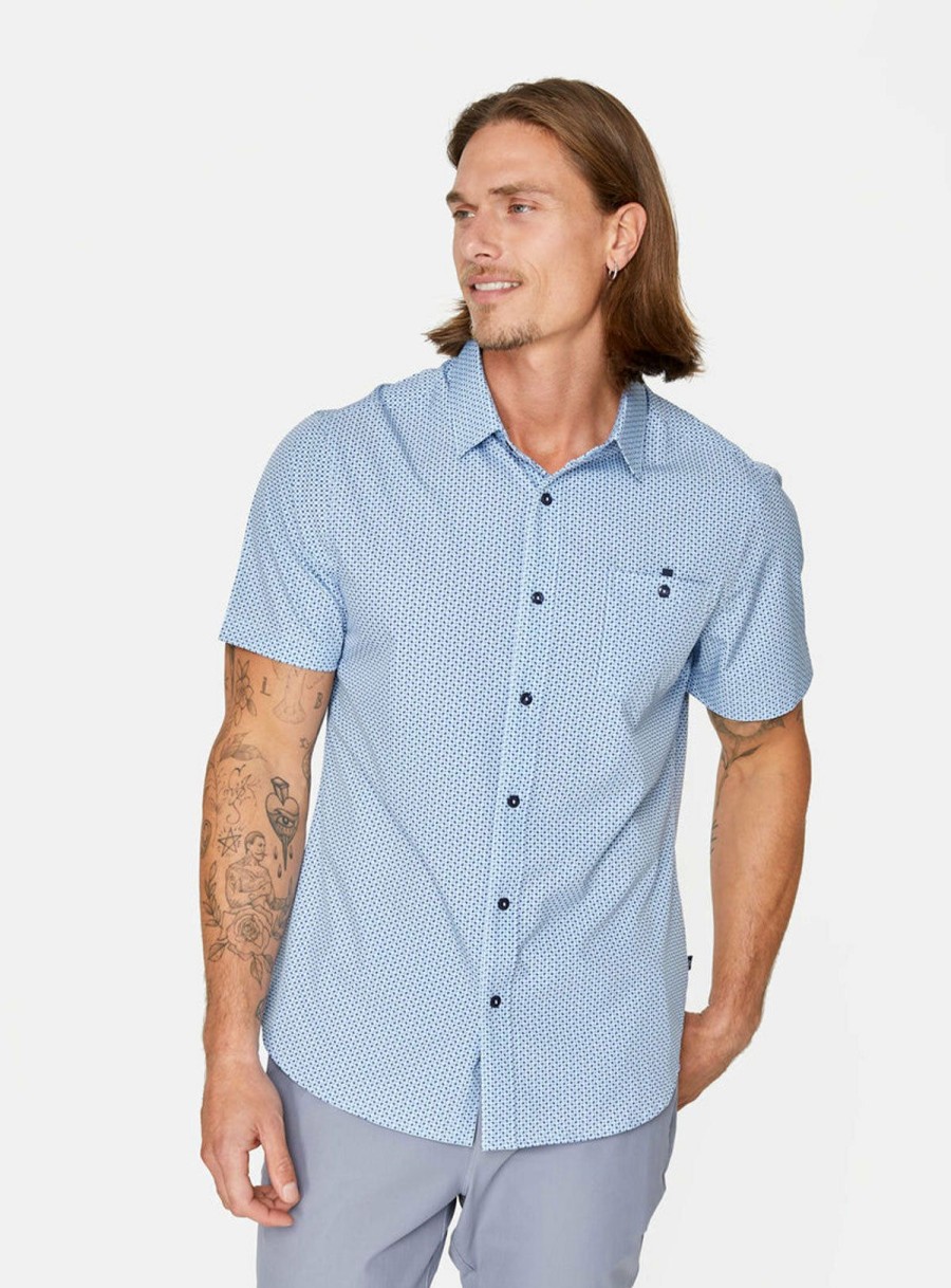 Men * | Exclusive Design 7 Diamonds: Deep Water Short Sleeve Shirt Seafoam