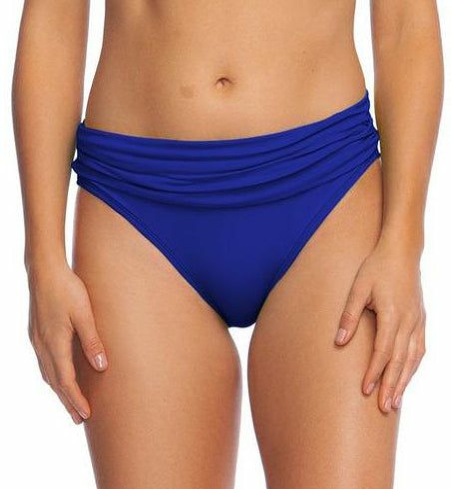 Women * | Limited Edition La Blanca: Island Goddess Shirred Band Hipster Bottom Bluberry