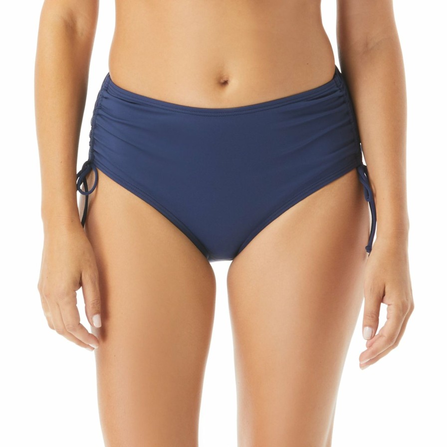 Women * | Store Beach House: Paloma Beach Solids Hayden Adjustable High Waist Bottom Admiral