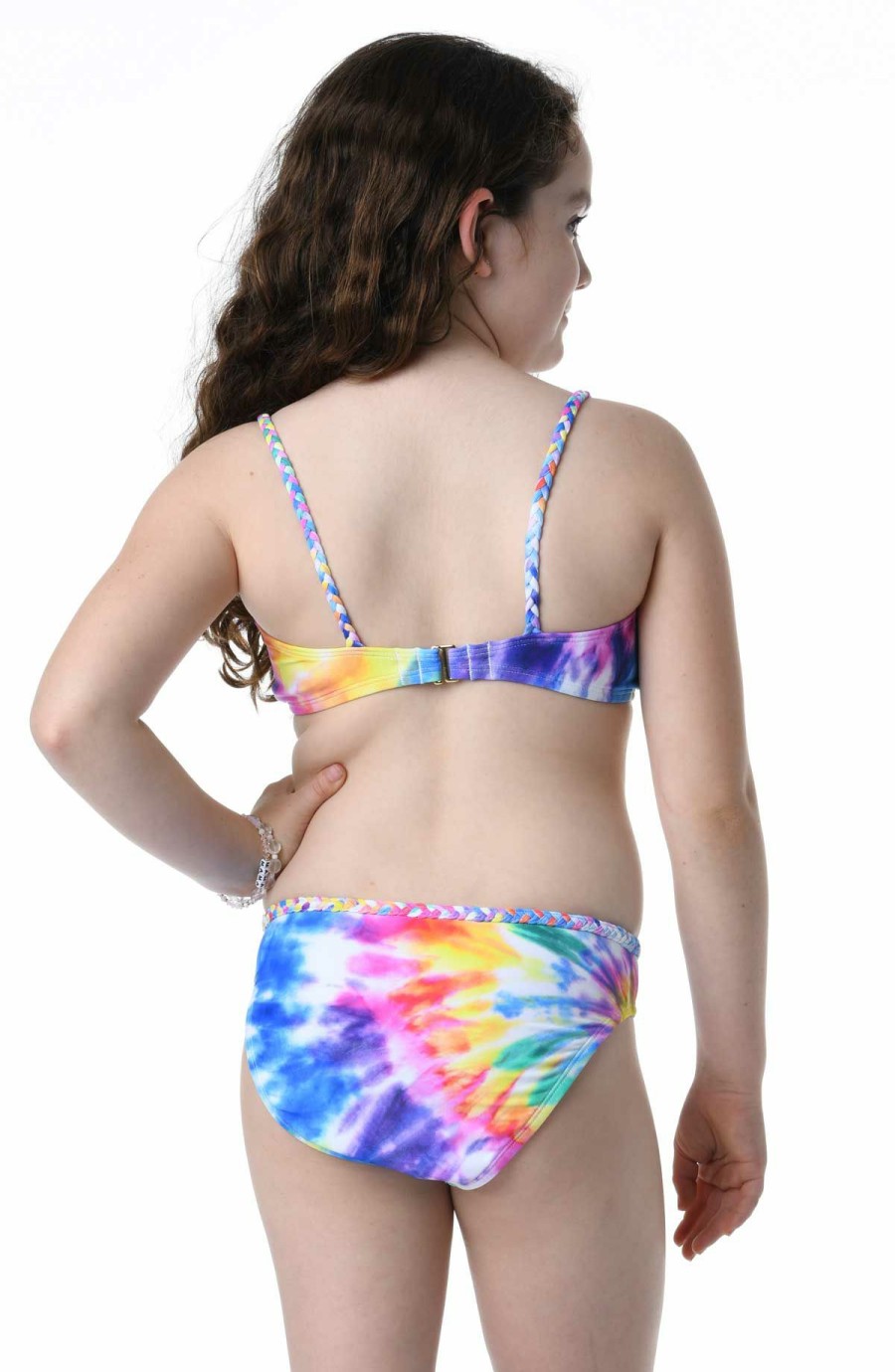 Kids * | Original Hobie Girls: To Dye For High Neck Bikini Set Multi