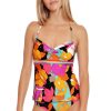 Women * | New Trina Turk: Gemini Halter Tankini Top Multi