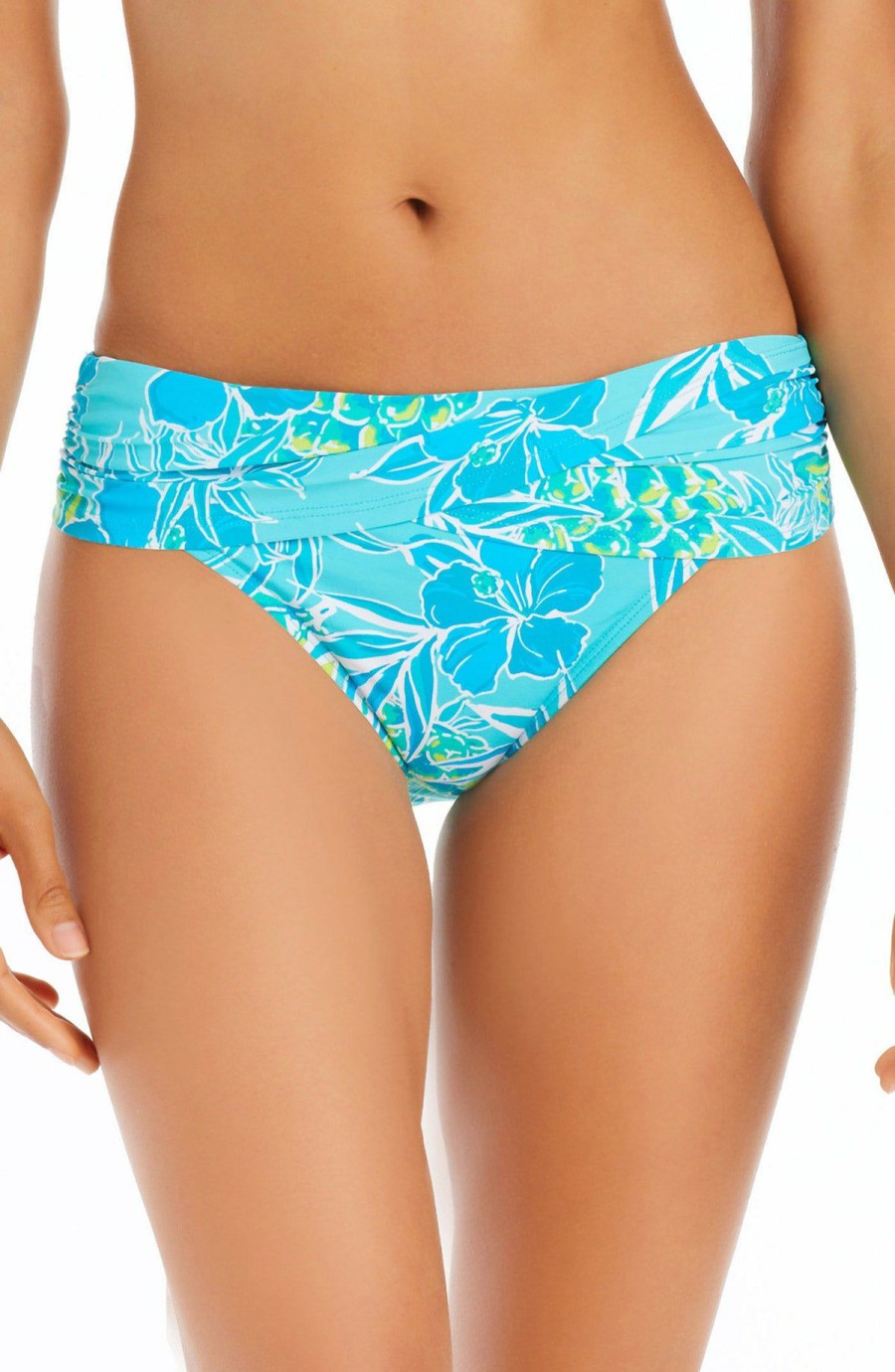 Women * | Online Store Bleu: Escape To The Beach Sarong Hipster Bikini Bottom Lagoon