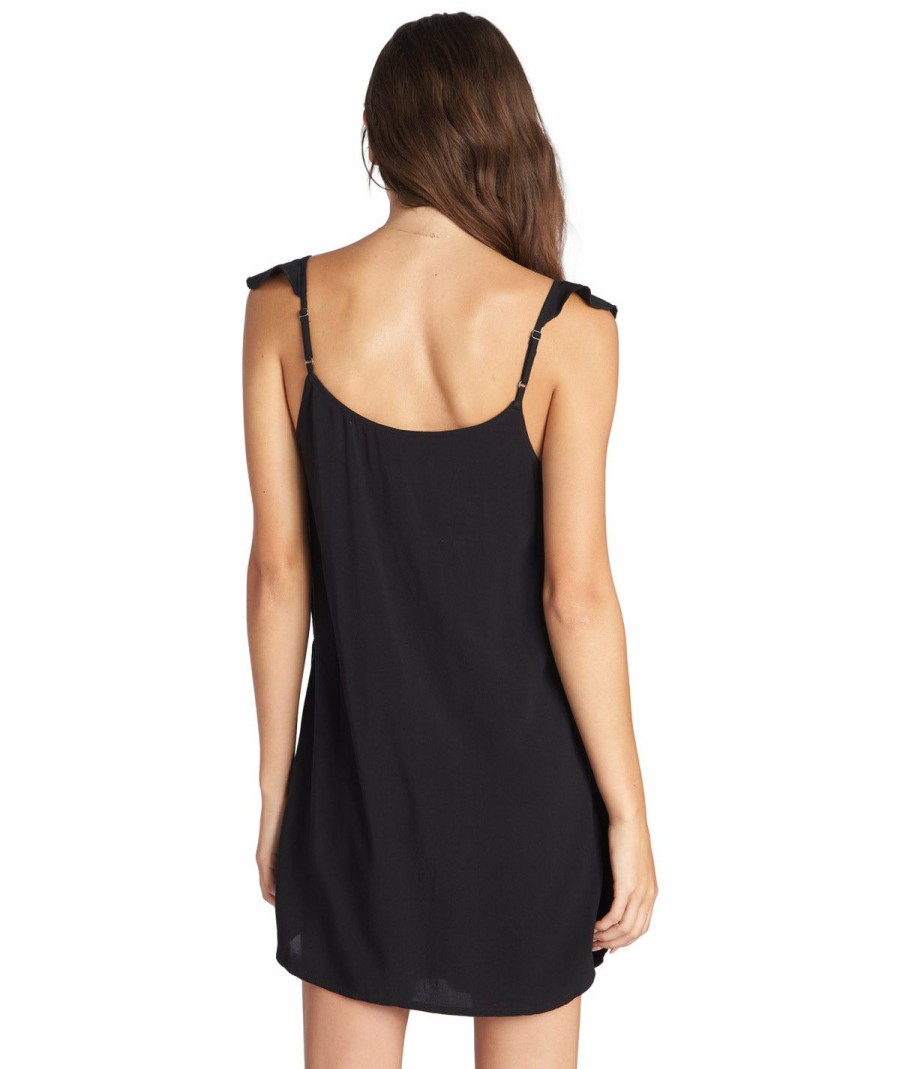 Clothing * | Original Roxy: Future Thoughts Woven Mini Dress Black