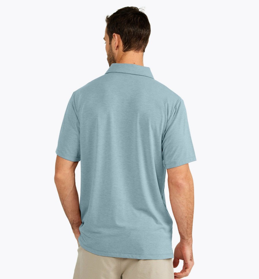 Men * | High Quality Free Fly: Men'S Bamboo Flex Polo Hthrtide