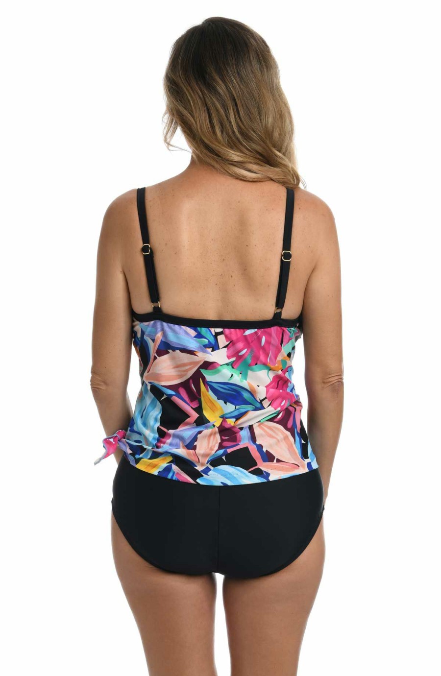 Women * | Original Maxine: One Piece Party Palm Faux Tankini Multi