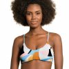 Women * | New Maaji: Stone Gliter Sporty Bralette Bikini Top Blue