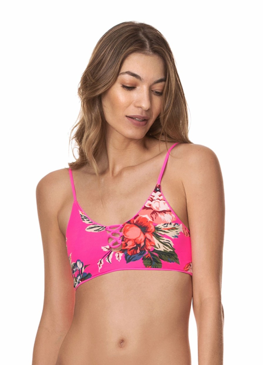 Women * | Store Maaji: Agate Costa Classic Bralette Bikini Top Fuchsia