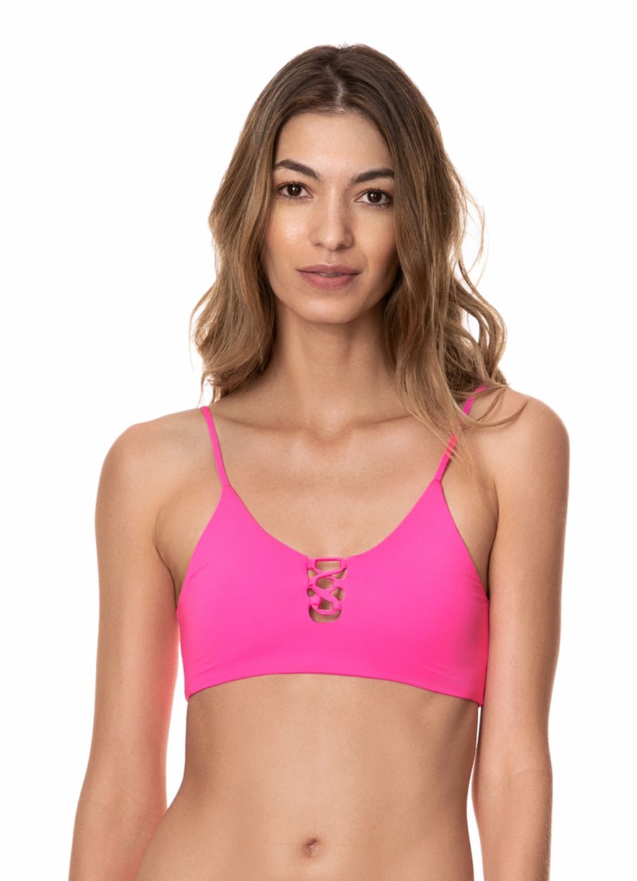 Women * | Store Maaji: Agate Costa Classic Bralette Bikini Top Fuchsia