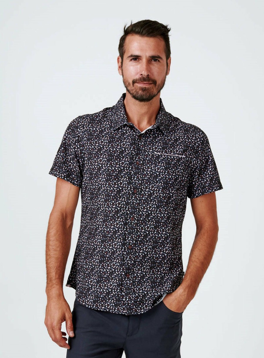 Men * | Best Sale 7 Diamonds: Stonecatcher Short Sleeve Shirt Black