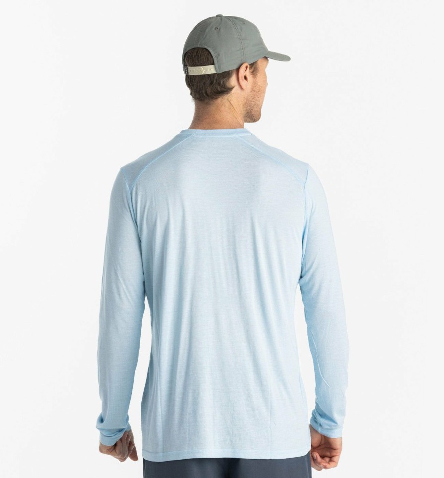 Men * | Store Free Fly: Men'S Bamboo Lightweight Long Sleeve Bluebird