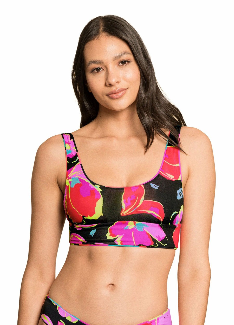 Women * | Original Maaji: Rubik Cube Donna Sporty Bralette Bikini Top Multi