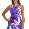 Women * | Store 24Th & Ocean: Reef Leaf Cut Out Twist Tankini Top Multi