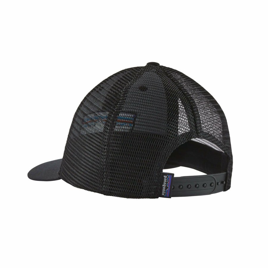 Accessories * | Sale Online Patagonia: P-6 Logo Lopro Trucker Hat Black