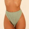 Women * | Best Sale Dippin' Daisys: Solid Textured Seashore Cheeky Bottom Rtrt