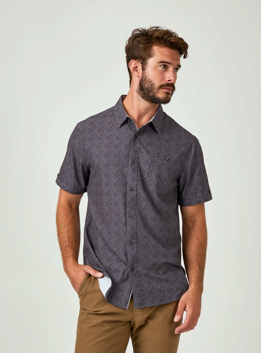 Men * | High Quality 7 Diamonds: Athens Short Sleeve Shirt Charcoal