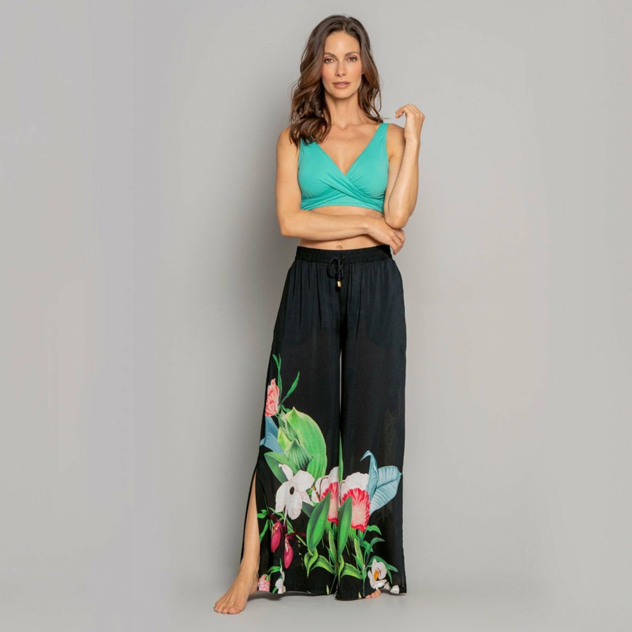 Clothing * | High Quality Jantzen: Botanical Beauty Pant Black