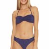 Women * | Opening Sales Trina Turk: Adeline Twist Front Bandeau Bra Navy