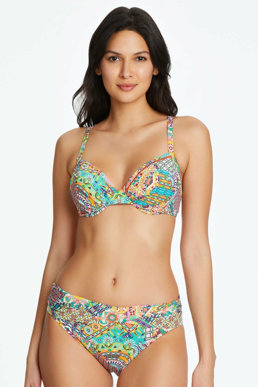 Women * | Bargain Sale Bleu: Seriously Sunny D Cup Underwire Bikini Top Multi