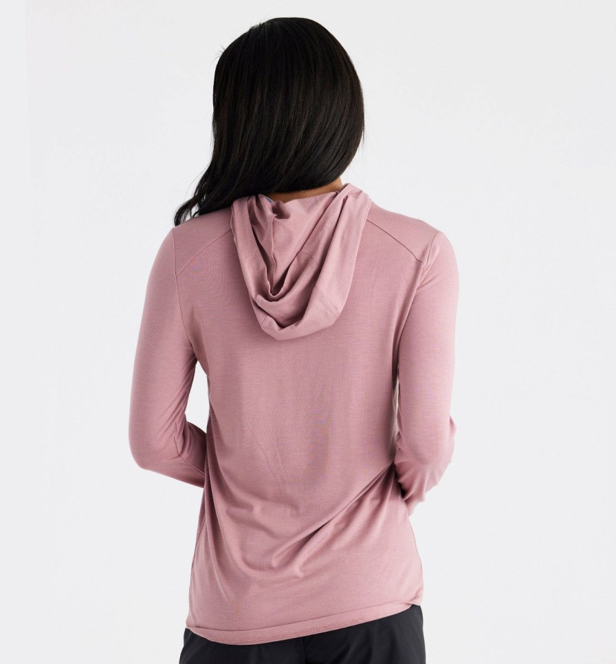 Clothing * | Best Sale Free Fly: Women'S Bamboo Shade Hoody Ii Ash Rose