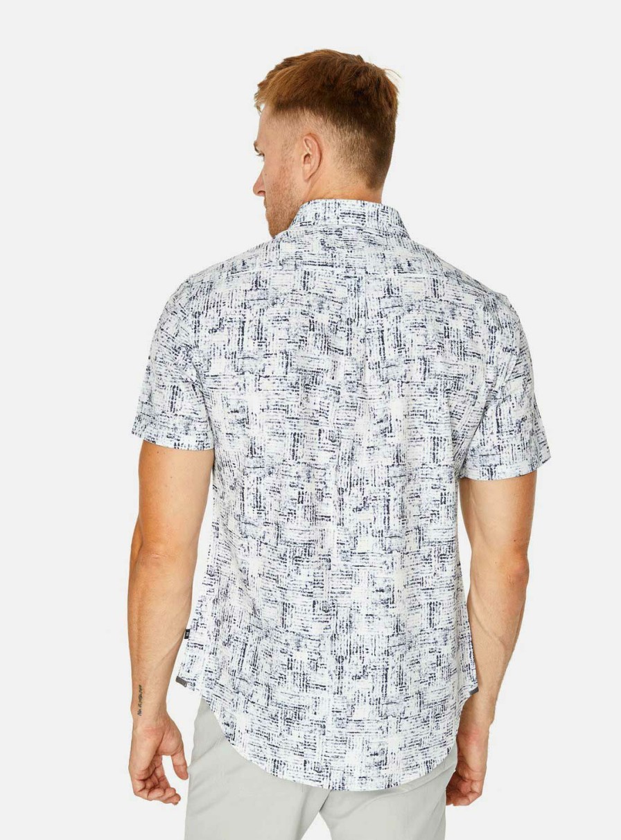 Men * | Sale Online 7 Diamonds: Glyph 4-Way Stretch Shirt Natural