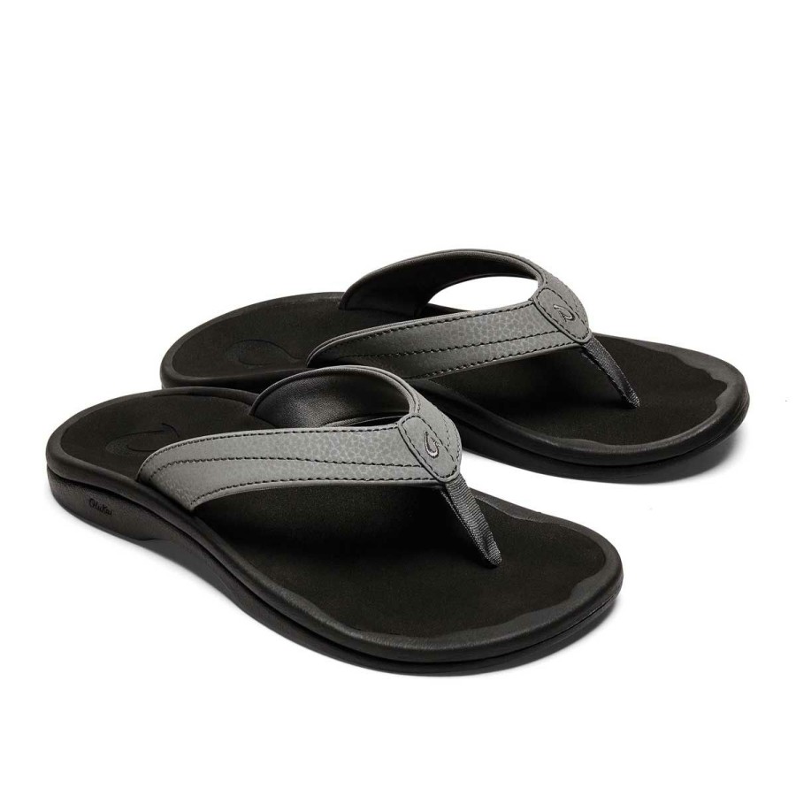 Accessories * | Original Olukai: Women'S Ohana Beach Sandals Chr/Onyx