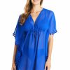 Clothing * | Store Bleu: Solid Gypset Caftan Cover Up Cobalt