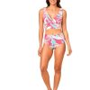 Women * | High Quality Jantzen: Tropical Tides Midkini Bikini Top Waterm