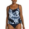 Women * | Original Maxine: One Piece Moonlight Faux Tankini Indigo Blue