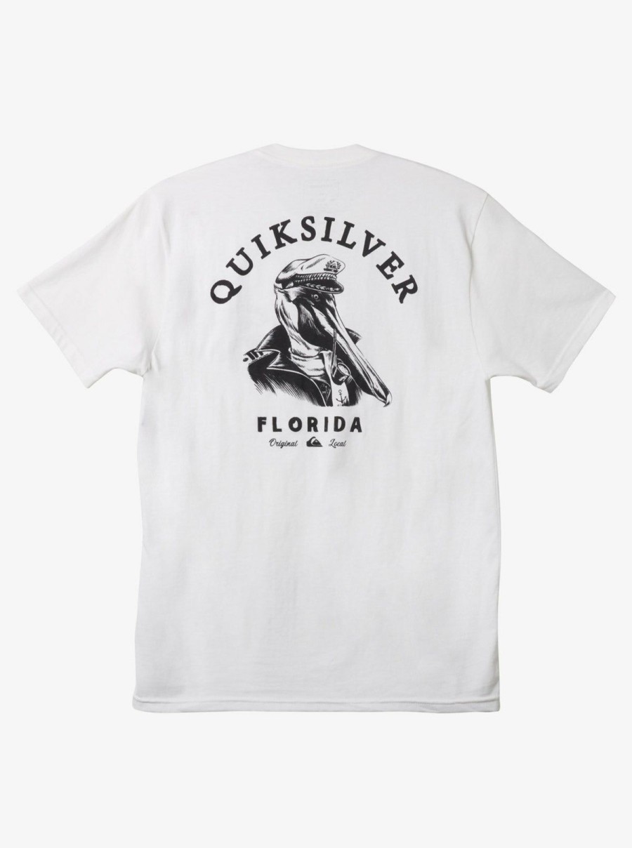 Men * | Best Sale Quiksilver: Florida Little Skipper T-Shirt White