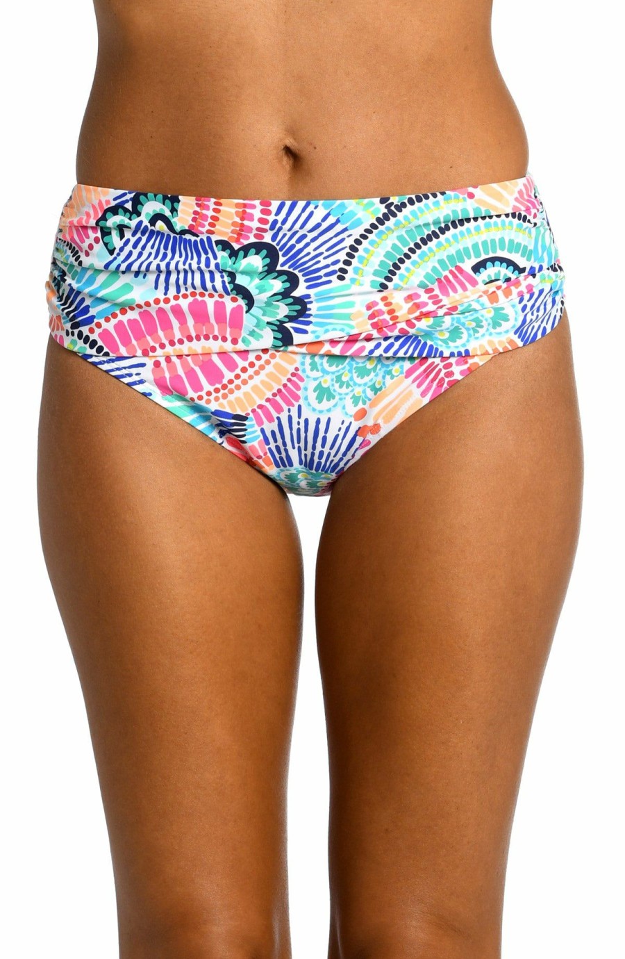 Women * | Limited Edition La Blanca: Waves Of Color Mid Sash Bottom Multi