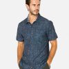 Men * | Unique 7 Diamonds: Ocean Drive Short Sleeve Shirt Navy