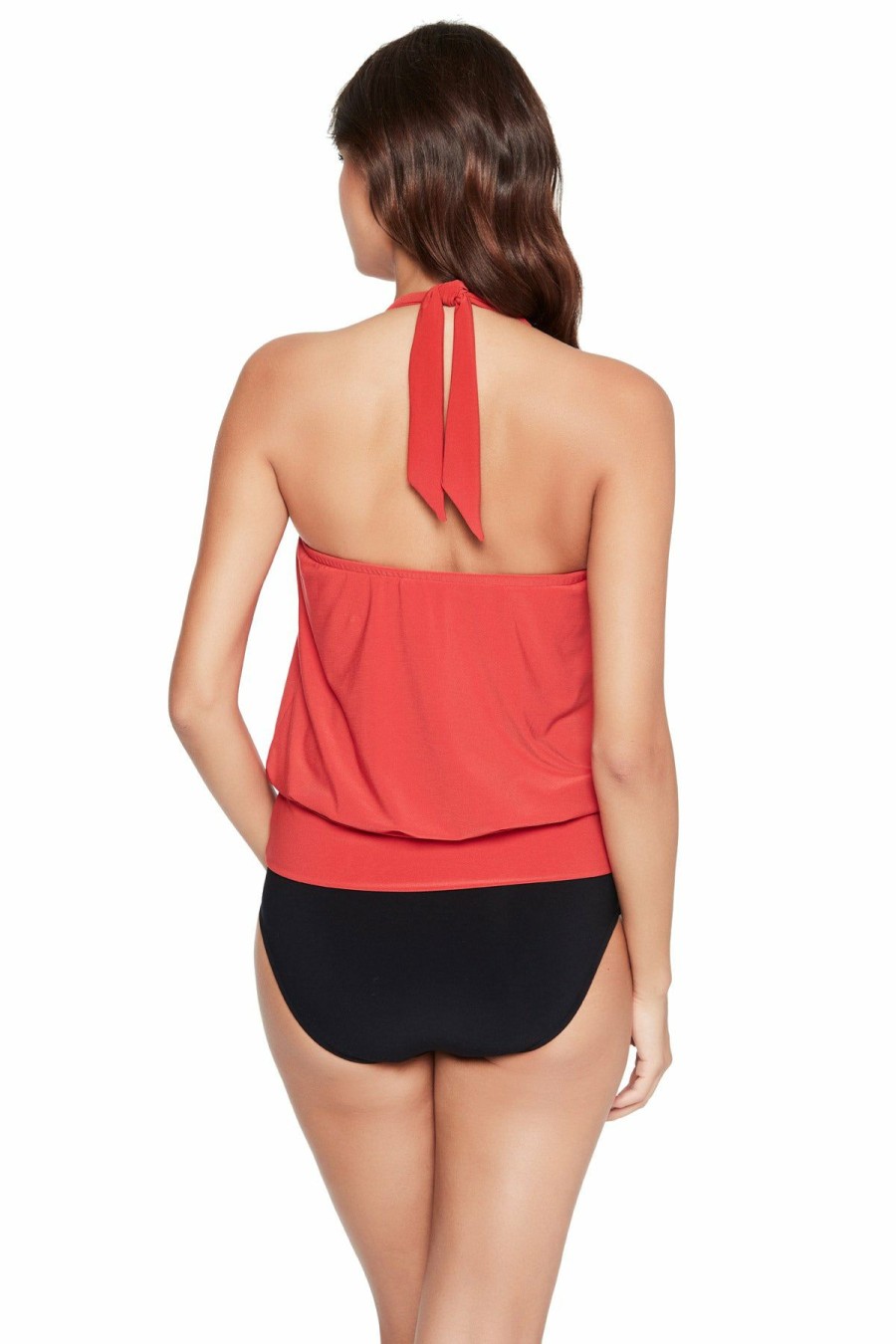 Women * | Store Magicsuit: Draped Solids Debbie Halter Tankini Top Corsands