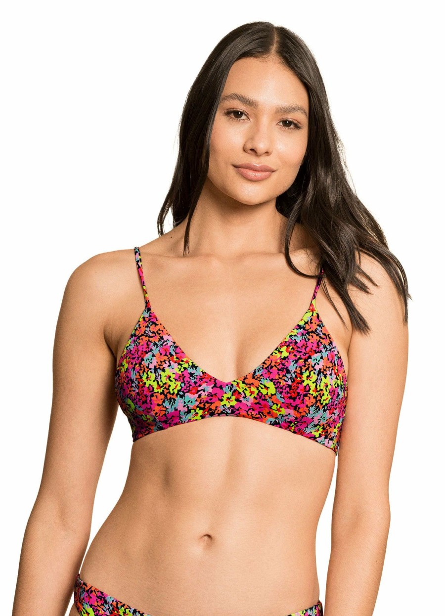 Women * | Unique Maaji: Monet Candice Sporty Bralette Bikini Top Multi