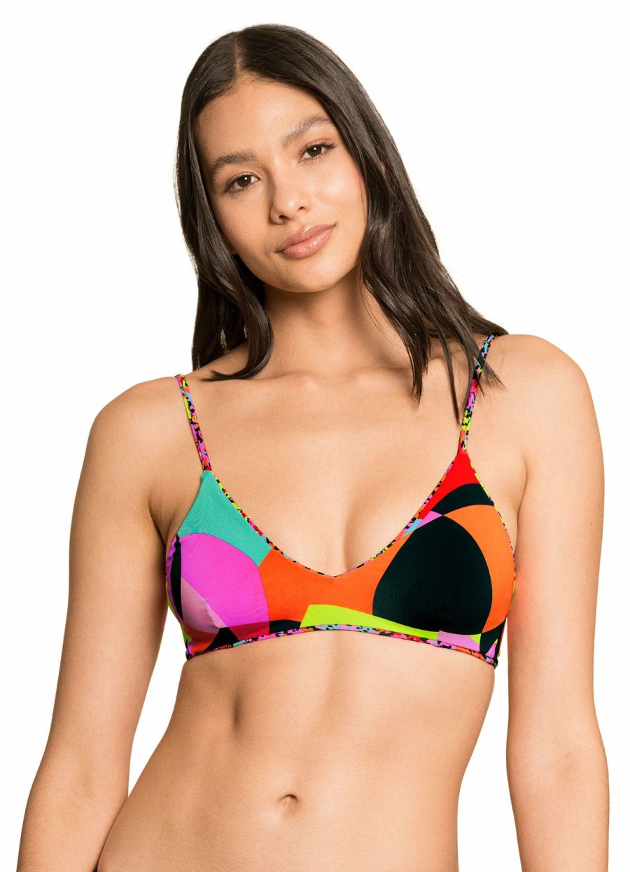 Women * | Unique Maaji: Monet Candice Sporty Bralette Bikini Top Multi