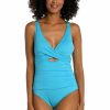 Women * | Low Price La Blanca: One Piece Island Goddess Cross Front Keyhole Mio Azul