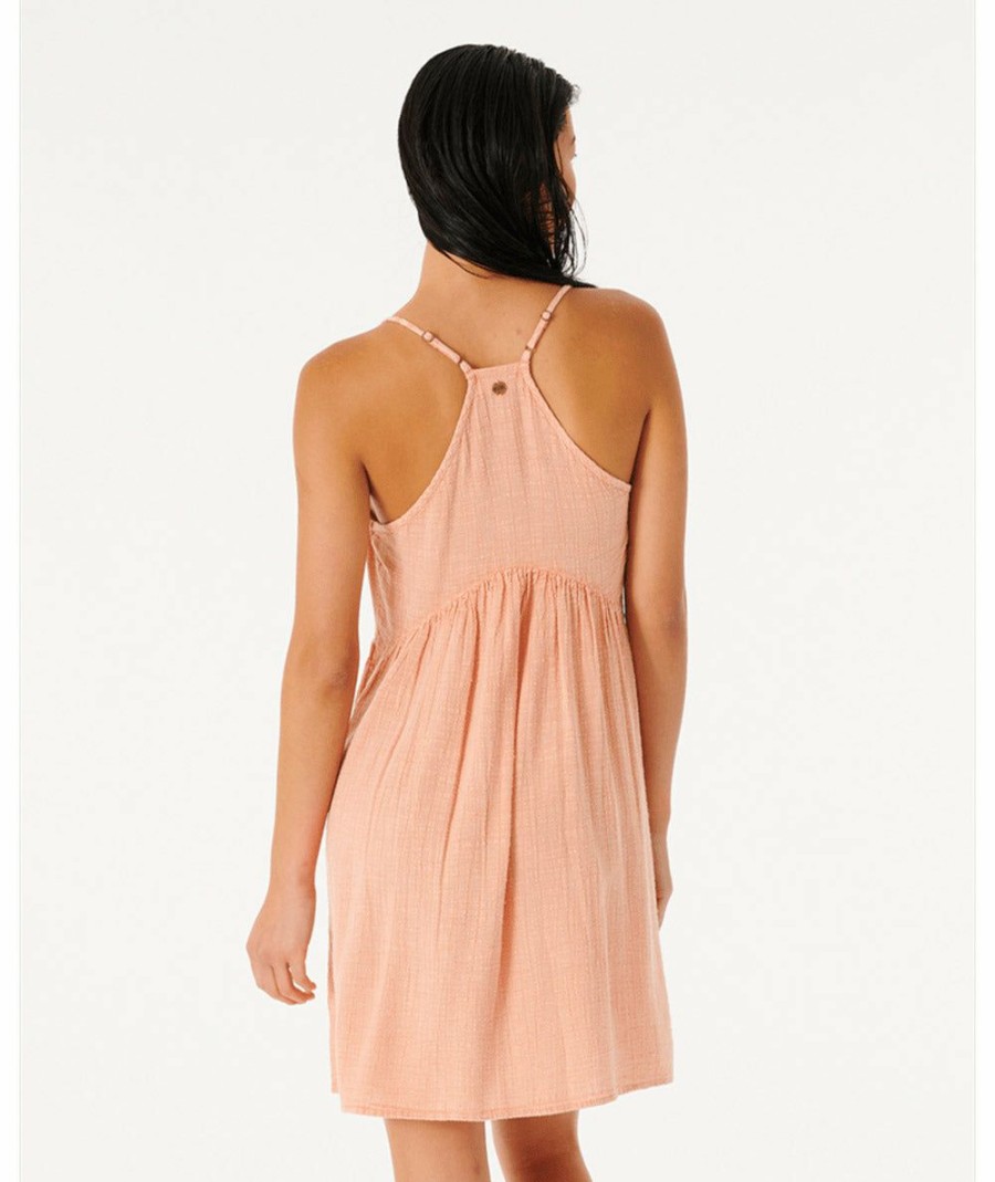 Clothing * | Low Price Rip Curl: Classic Surf Tank Dress Lt.Coral