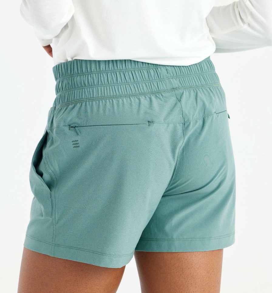 Clothing * | Opening Sales Free Fly: Women'S Pull On Breeze Short Sabalgrn