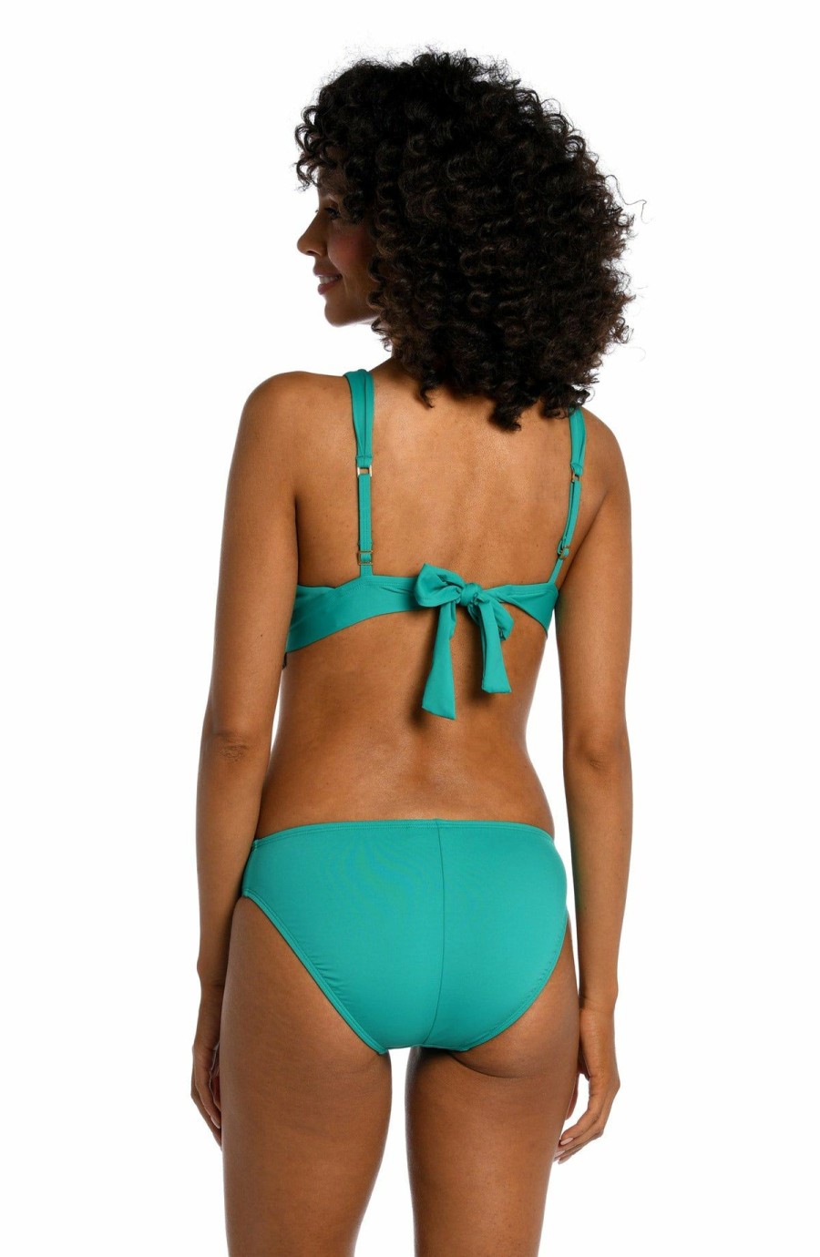 Women * | Sale Online La Blanca: Island Goddess Banded Tall Triangle Top Emerald