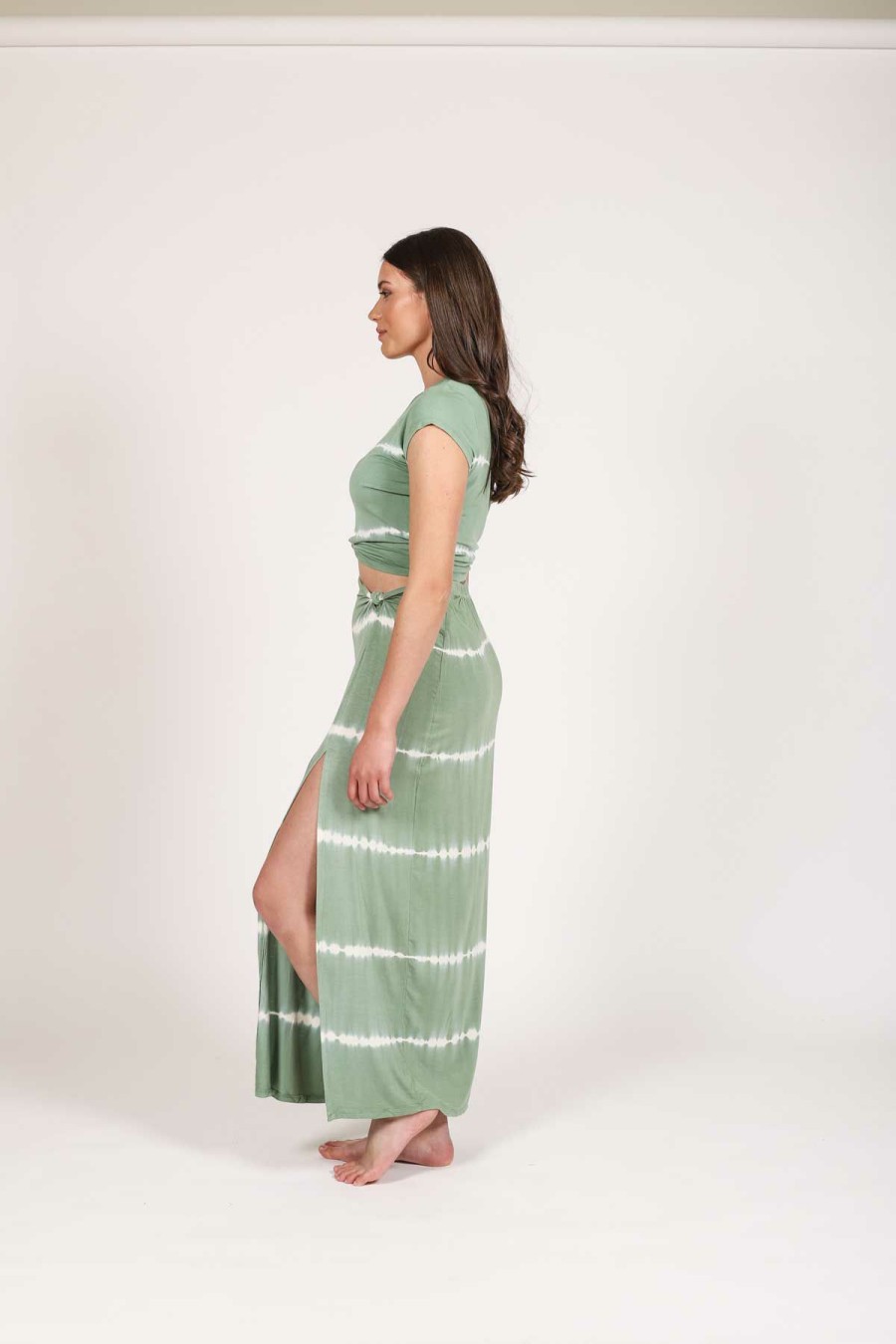 Clothing * | Special Offers Koy Resort: Buzios Maxi Skirt Sage