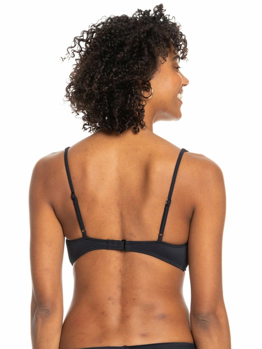 Women * | Best Sale Roxy: Roxy Love The Oceana Bikini Top Black