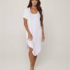 Clothing * | Original J.Valdi: Kira Midi T-Shirt Dress White